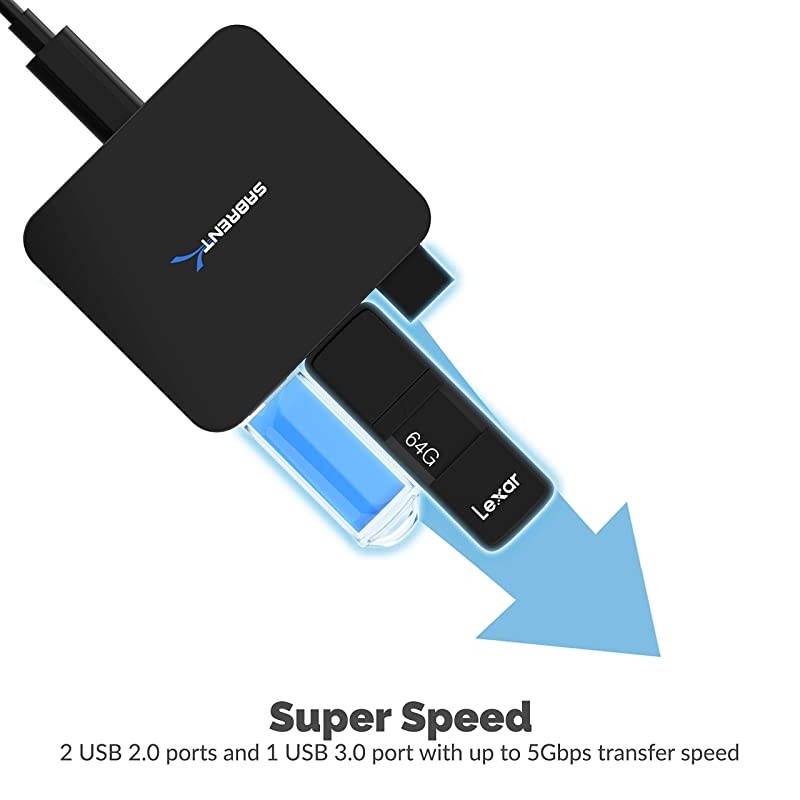 5 Port USB Type C Mini Continuum Docking Station Supports Up to 3840x2160 at 30HZ DSCMND