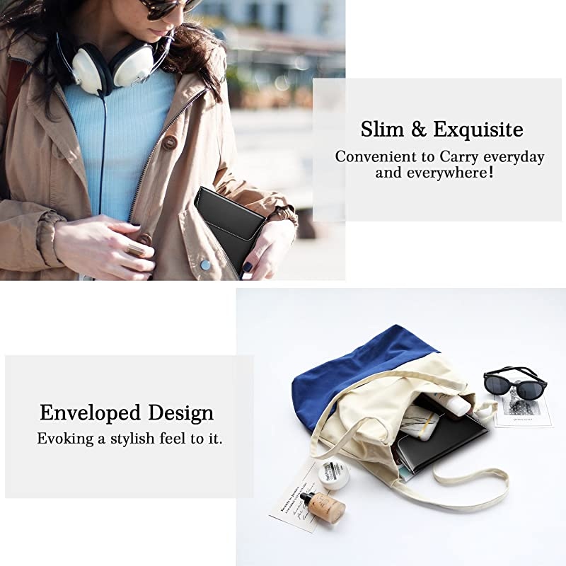 6 Inch Kindle Sleeve Case Fits All-New Kindle Paperwhite 2018/Kindle 10th Generation 2019, Protective PU Leather Cover Bag for Kindle Voyage/Kindle(8th Gen)/Kindle Oasis 6" E-Reader - Light Brown