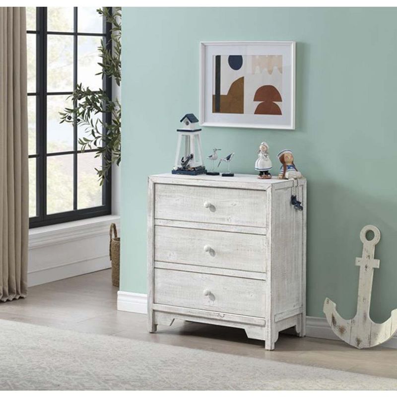 Kolczak Boho Handcrafted Mango Wood 2 Door Cabinet Light Gray - Christopher Knight Home