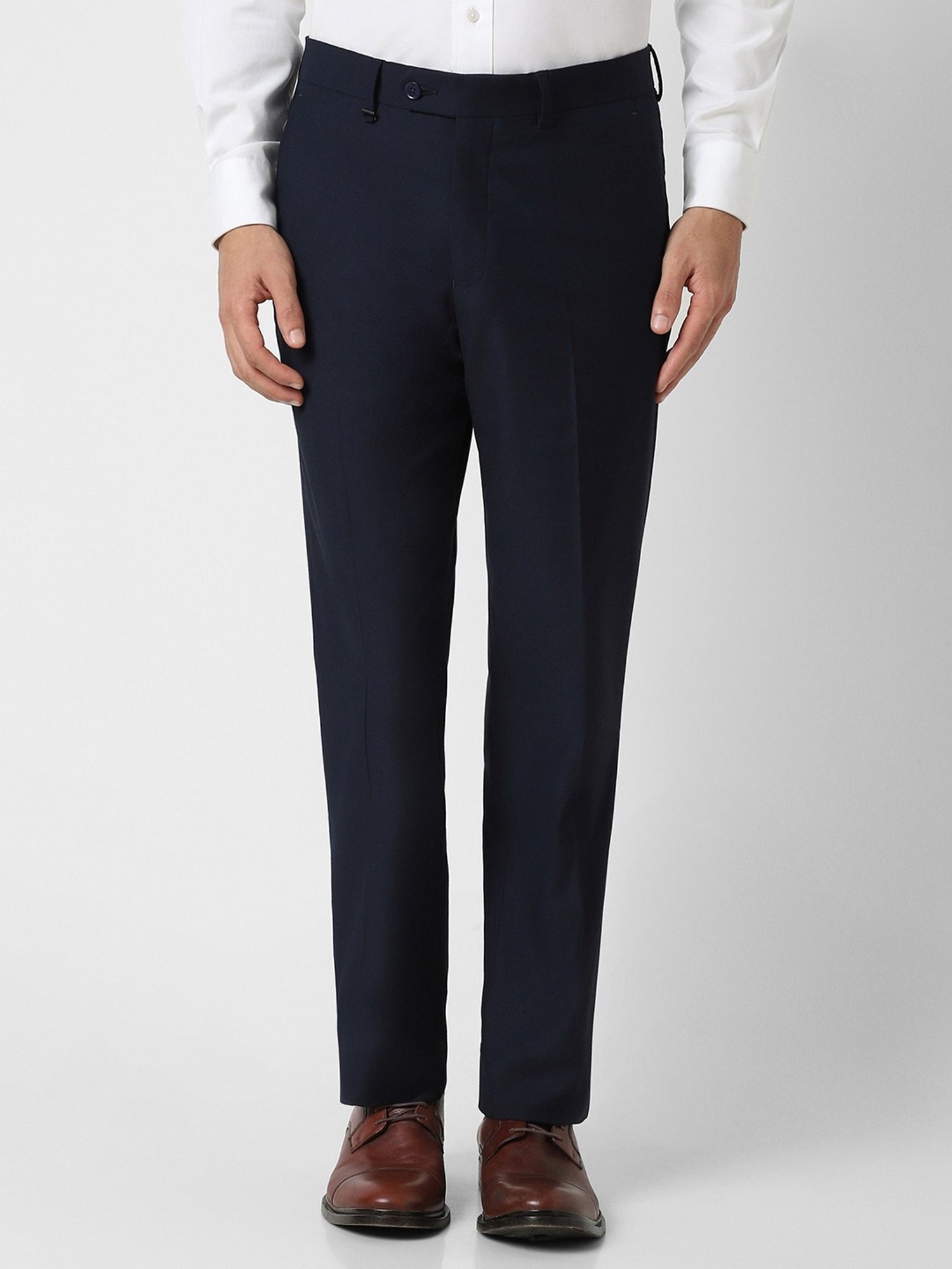 Van Heusen Navy Regular Fit Trousers