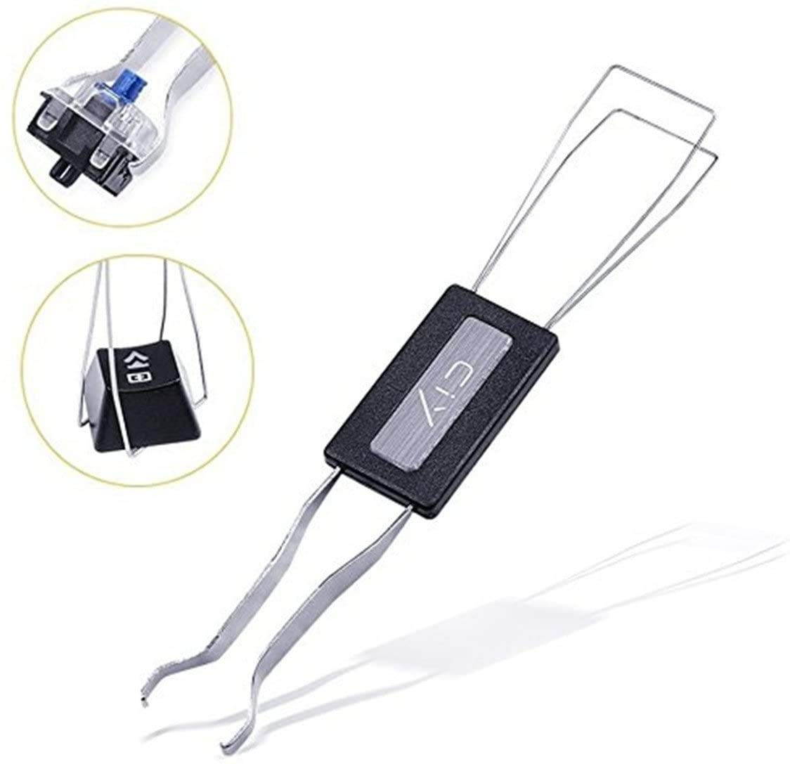 2 Pack Keycap Switch Pullers, Stainless Steel Key Keycap Removal Tools, Gaming Keycaps Keycap Remover, Remove Fixing Keyboard Tools for Mechanical Keyboard