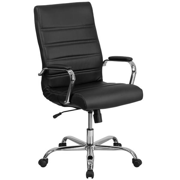 High Back Office Chair | High Back LeatherSoft Executive Office Swivel Chair with Wheels