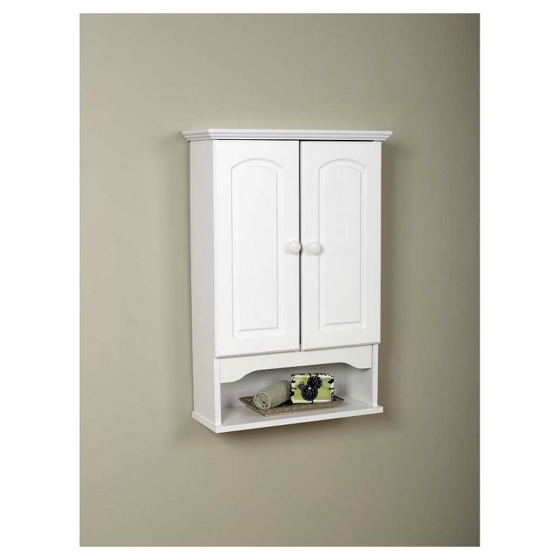 Classic Hartford White Wall Cabinet White Wood - Zenna Home