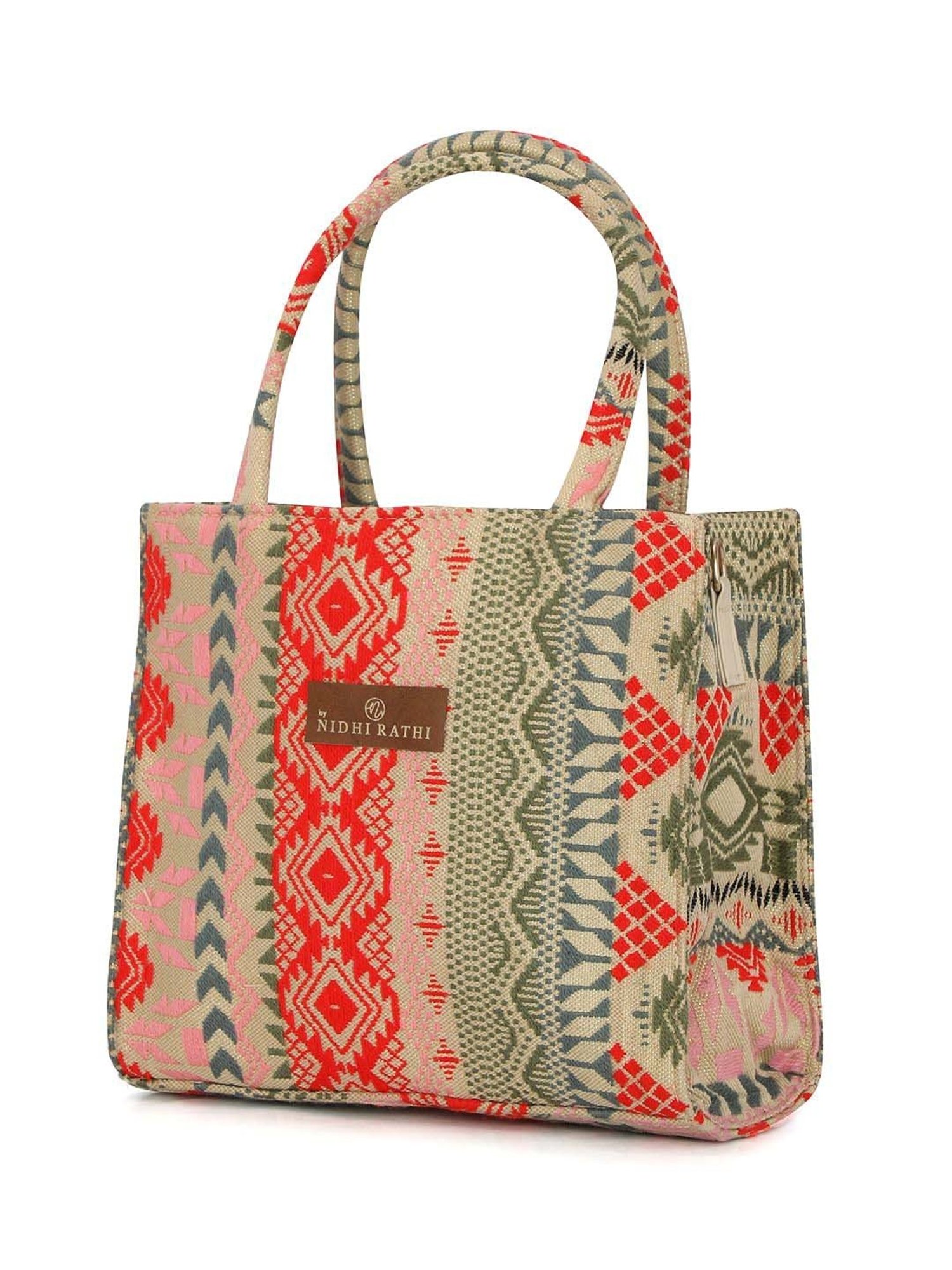 NR by Nidhi Rathi Multicolor Textured Medium Handbag