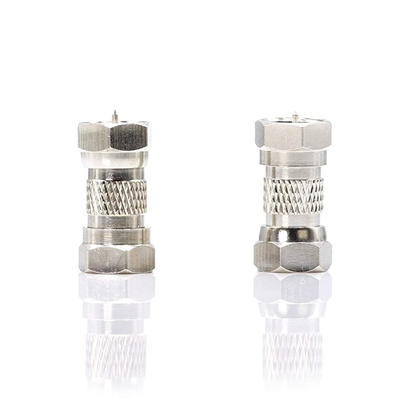 Extension Coupler for Coaxial s - 100 Pack - F81 (Male to Male) 3GHz Satellite, TV, and Internet Rated