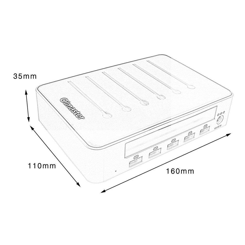 Olmaster Charging Dock 5 USB Ports Multifunction USB Hub With Stand Charger