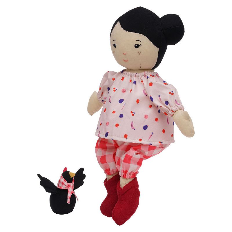 Manhattan Toy Playdate Friends Nico Machine Washable and Dryer Safe 14 Inch Doll with Mini Rooster Stuffed Animal
