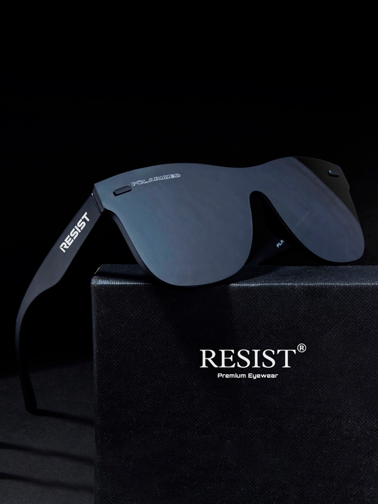 Resist Eyewear Black Polarized Unisex Sunglasses