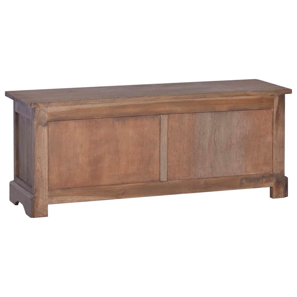 vidaXL Solid Teak Wood TV Cabinet Stand Hifi Stereo Side Cabinet Lowboard