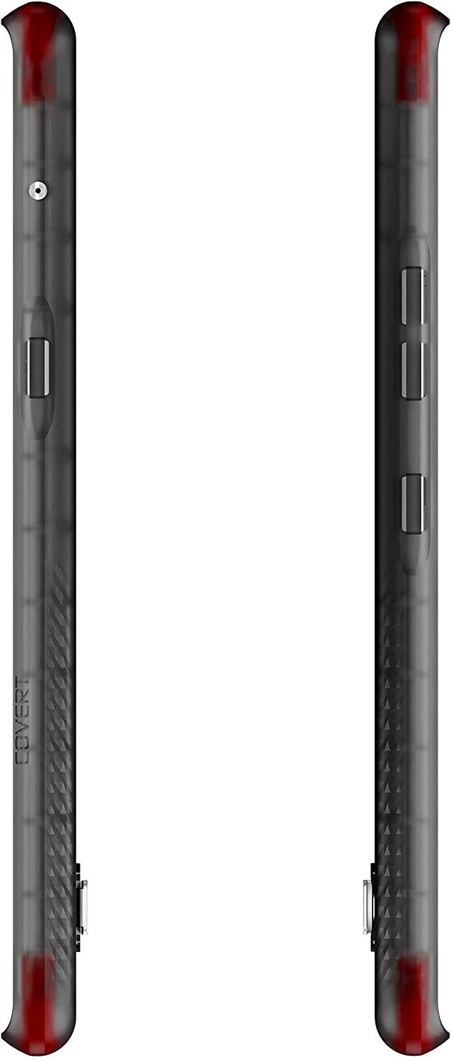 Ghostek Covert LG Velvet Case Clear with Kickstand and Grip Bumper Slim Phone Cover Ultra Thin Shockproof Design Heavy Duty Protection Wireless Charging for 2020 LG Velvet 5G (6.8 Inch) - (Smoke)