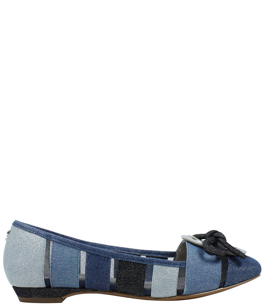 J. Renee Edie Denim Colorblock Flats