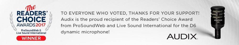 Audix D6 Kick Drum Microphone - Black