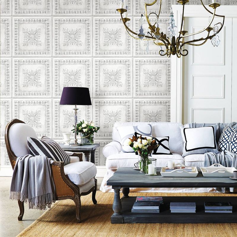 NuWallpaper Reclaimed Tin Peel & Stick Wallpaper