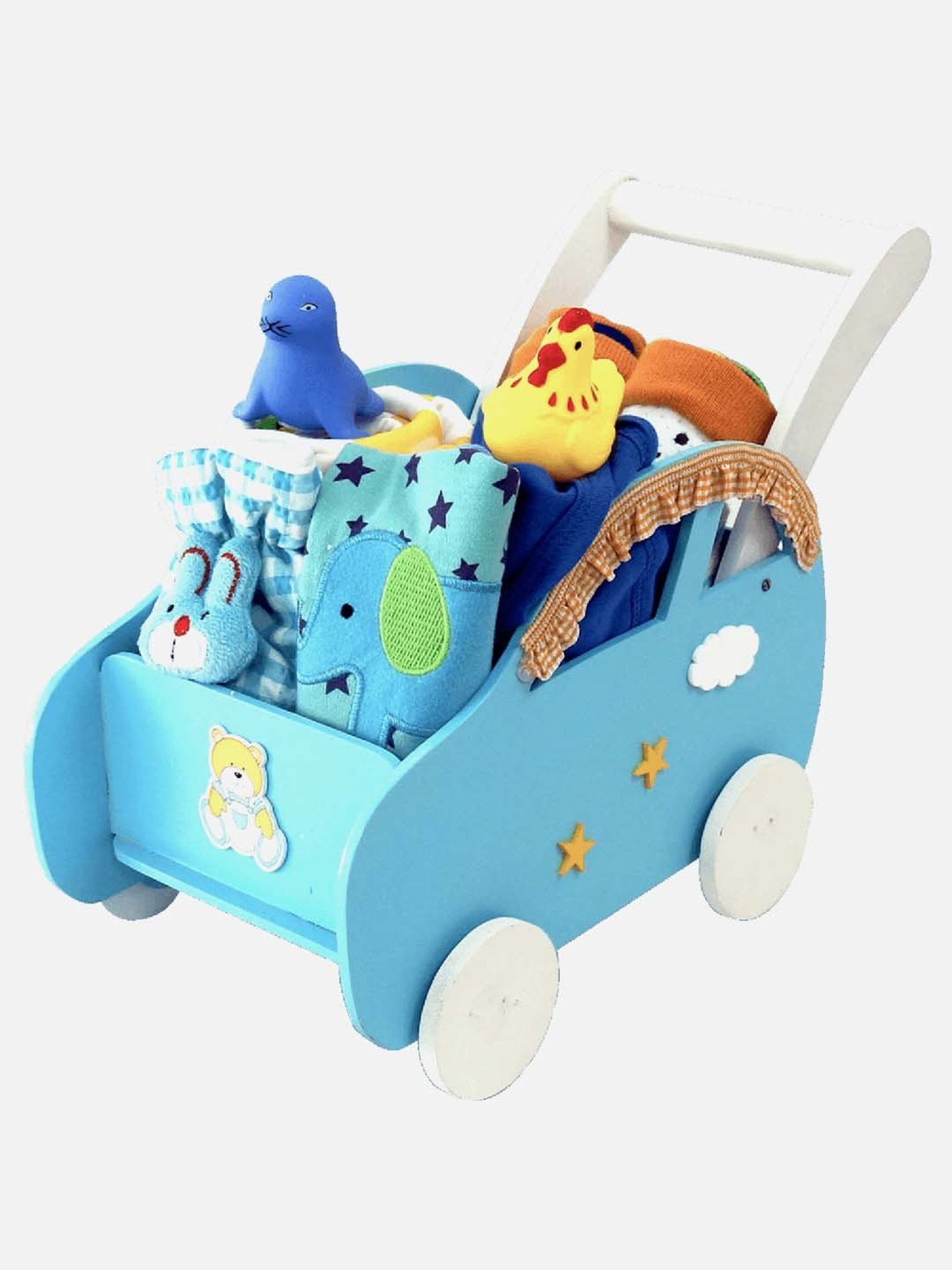 Little Surprise Box Kids Blue Cotton Printed Full Sleeves Gift Set