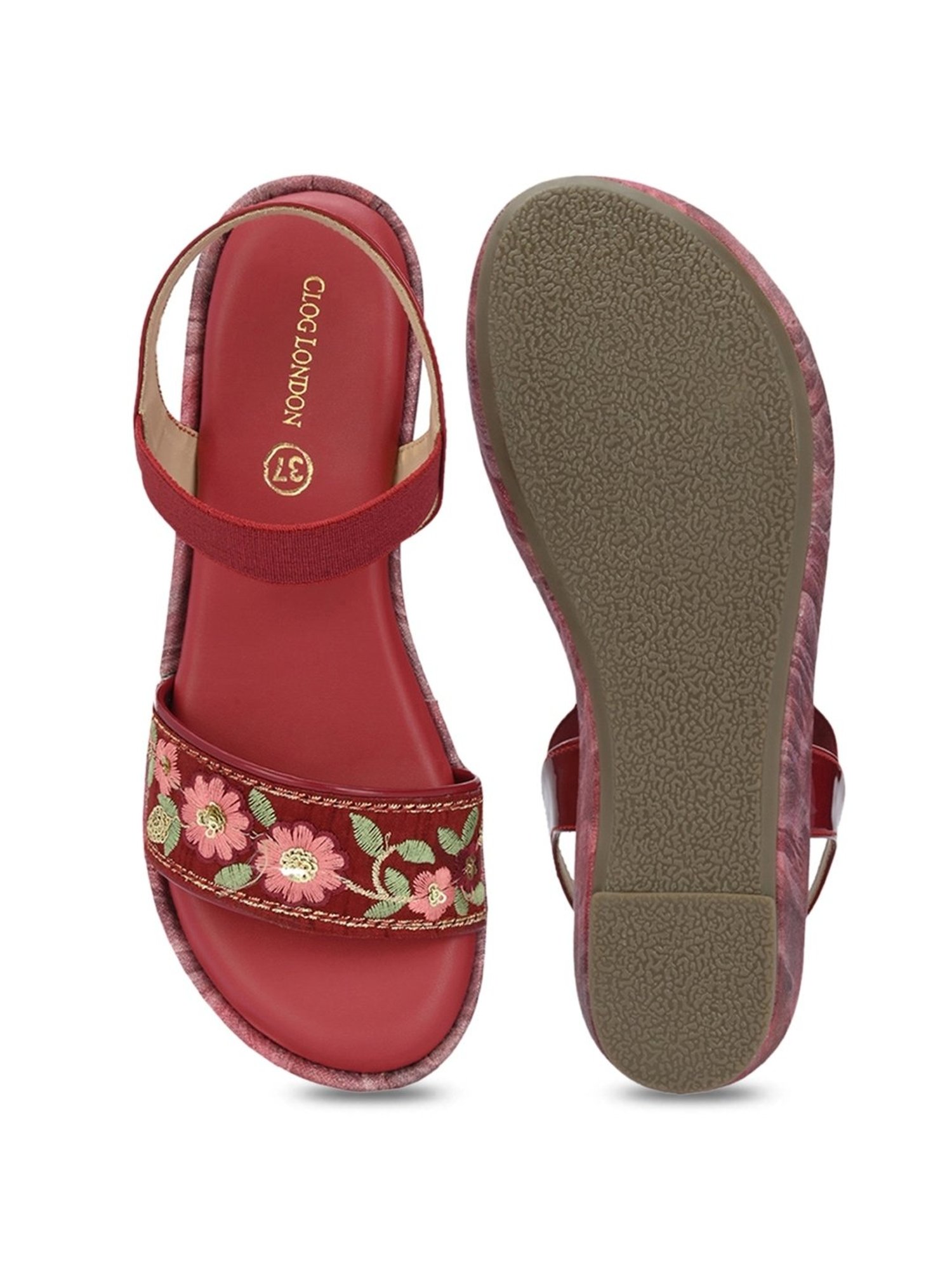 Clog London Women's Cherry Ankle Strap Wedges