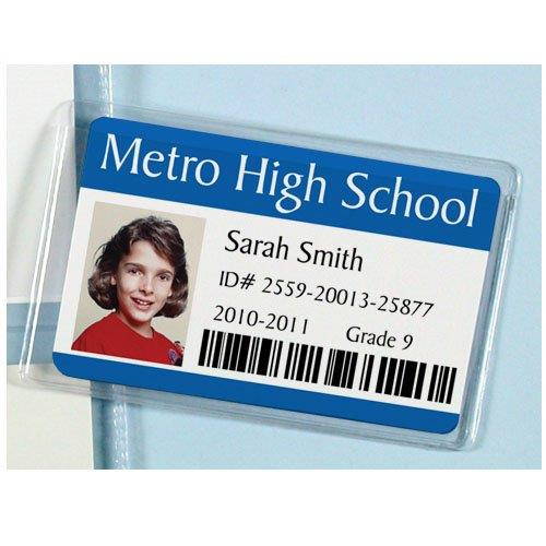 StoreSMART&reg; - Business Card Holders - Non-Adhesive - Vinyl Plastic - Open Short Side - 10 Pack - PE222S-10