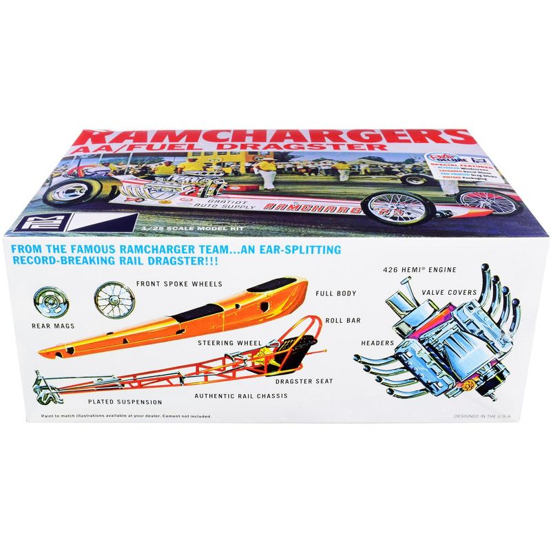 Skill 2 Model Kit Ramchargers AA/Fuel Dragster 1/25 Scale Model by MPC