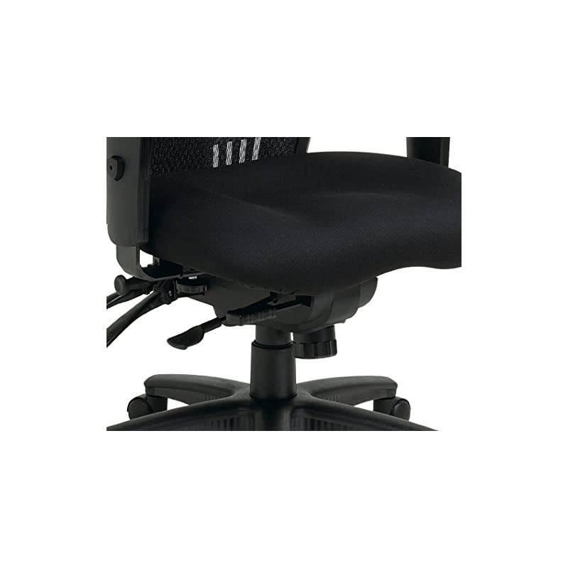 ProGrid High Back Managers Chair with Adjustable Arms, Multi-Function and Seat Slider (Black)