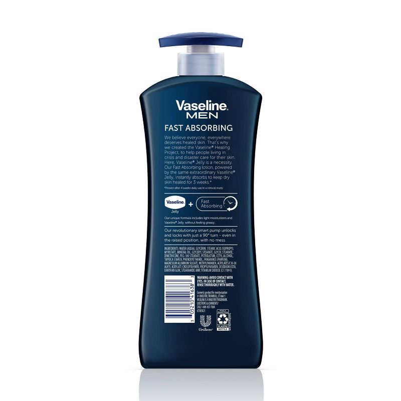 Vaseline Intensive Care Men's Fast Absorbing Hand and Body Lotion - 20.3 fl oz/3pk