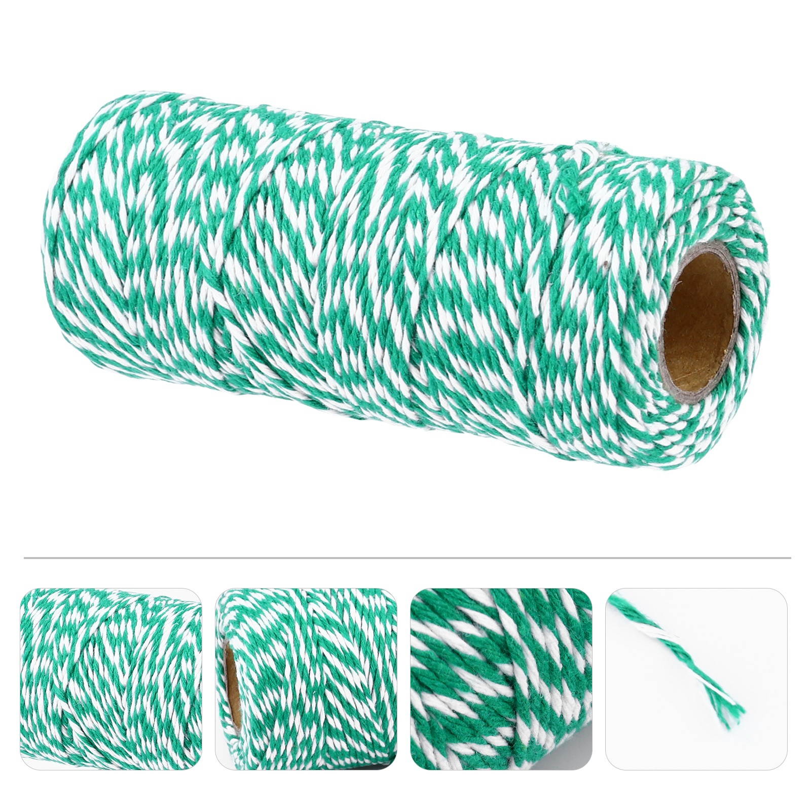 1 Roll 100m Two-color Ropes Cotton Twines Strings Cord Wrapping Gift Cotton Rope