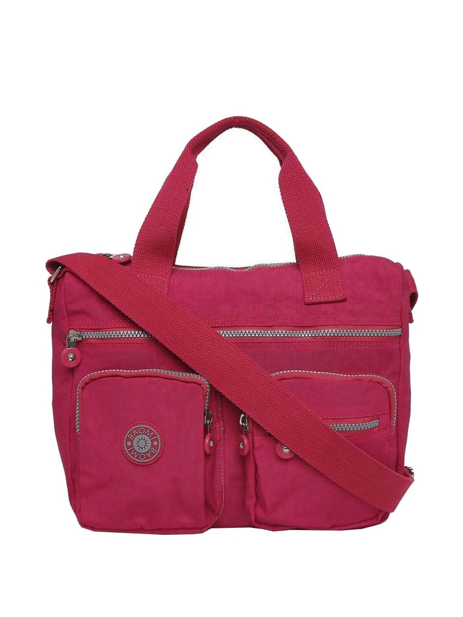 Baomi Pink Solid Medium Cross Body Bag