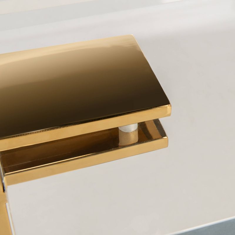 Mars Acrylic Drink Table Clear/Brass - Safavieh