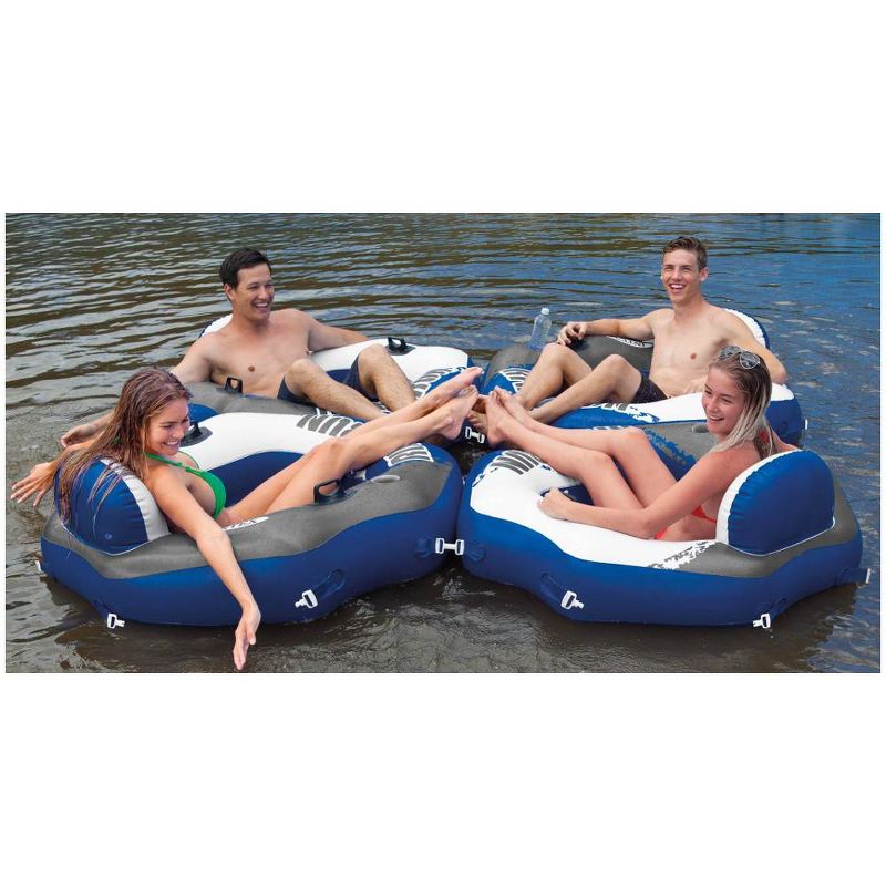Intex 58854EP River Run Connect Lounge Inflatable 1 Person Floating Tube