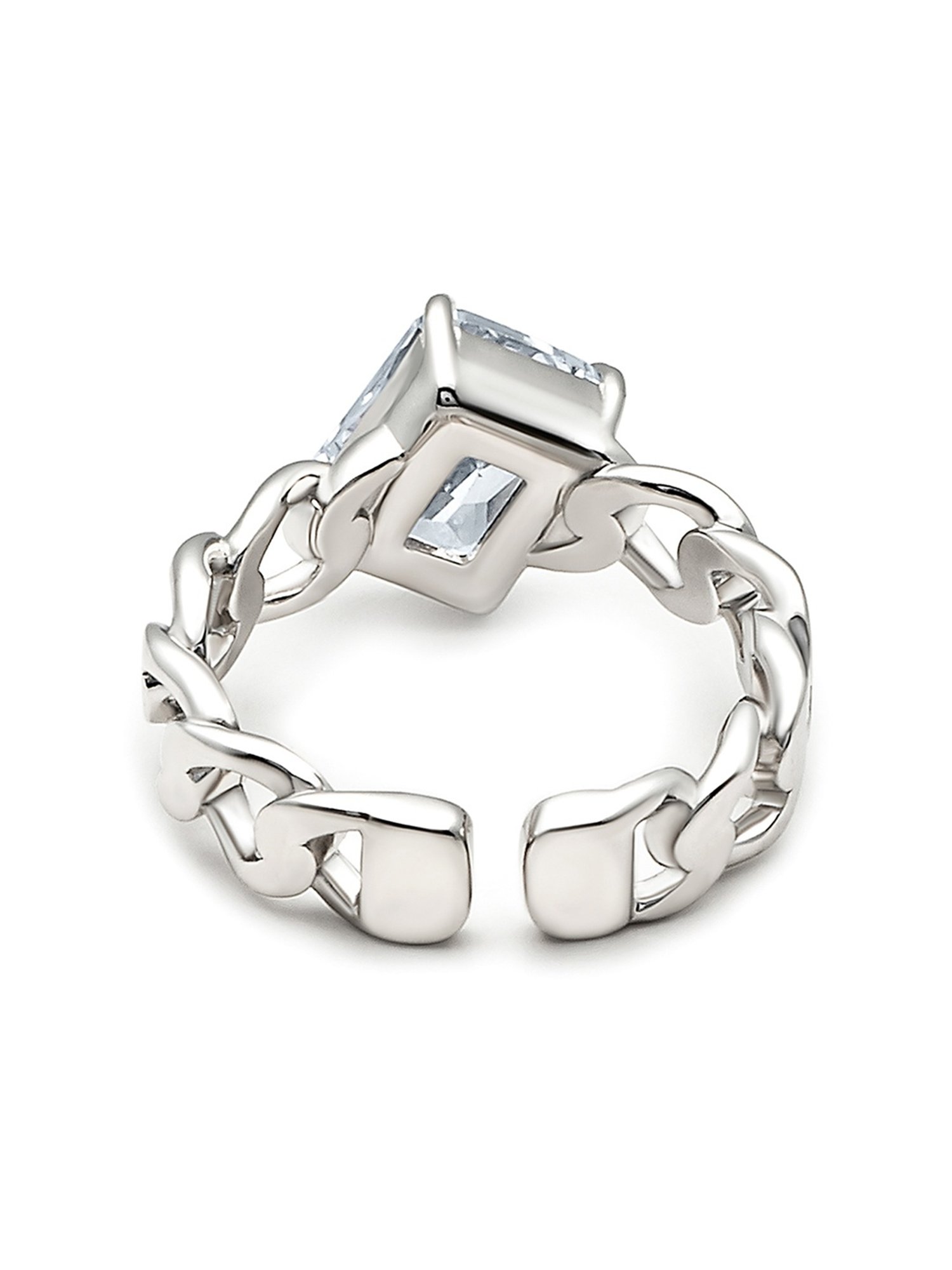 Silberry 92.5 Sterling Silver Crystal Aura Ring