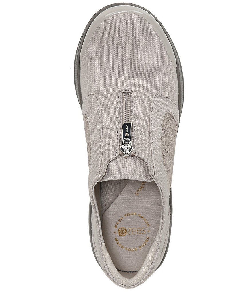 Bzees Florence Center Front Zip Slip-On Washable Sneakers