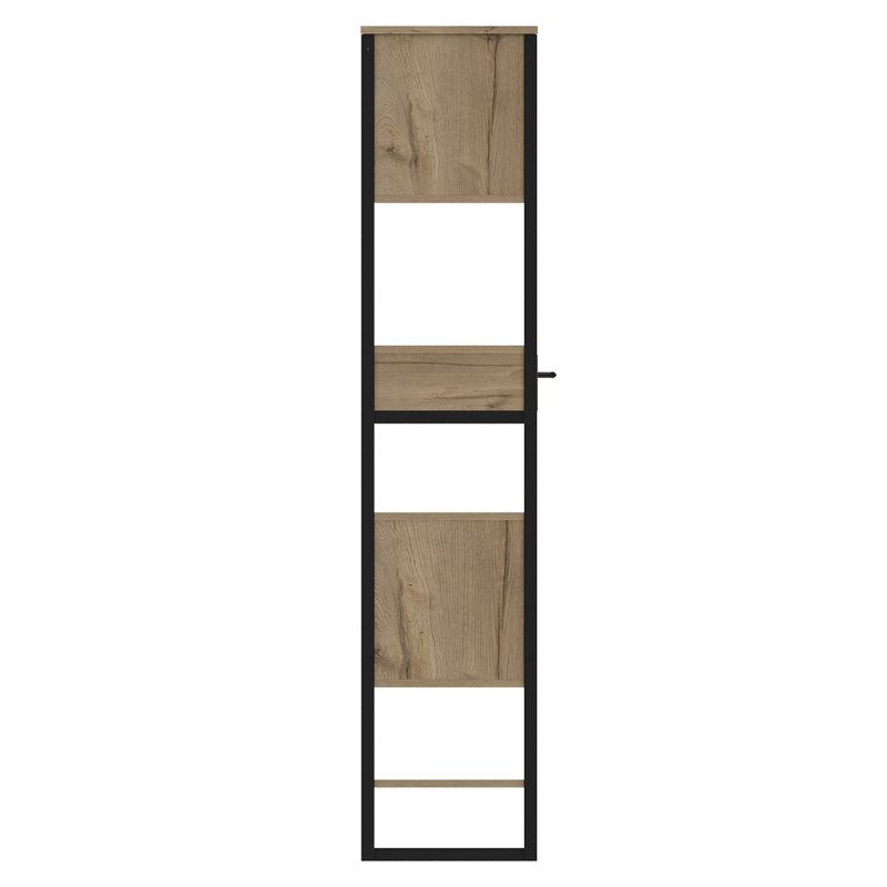 63" Emery 5 Tier Shelf Slim Bookcase Light Wood - RST Brands