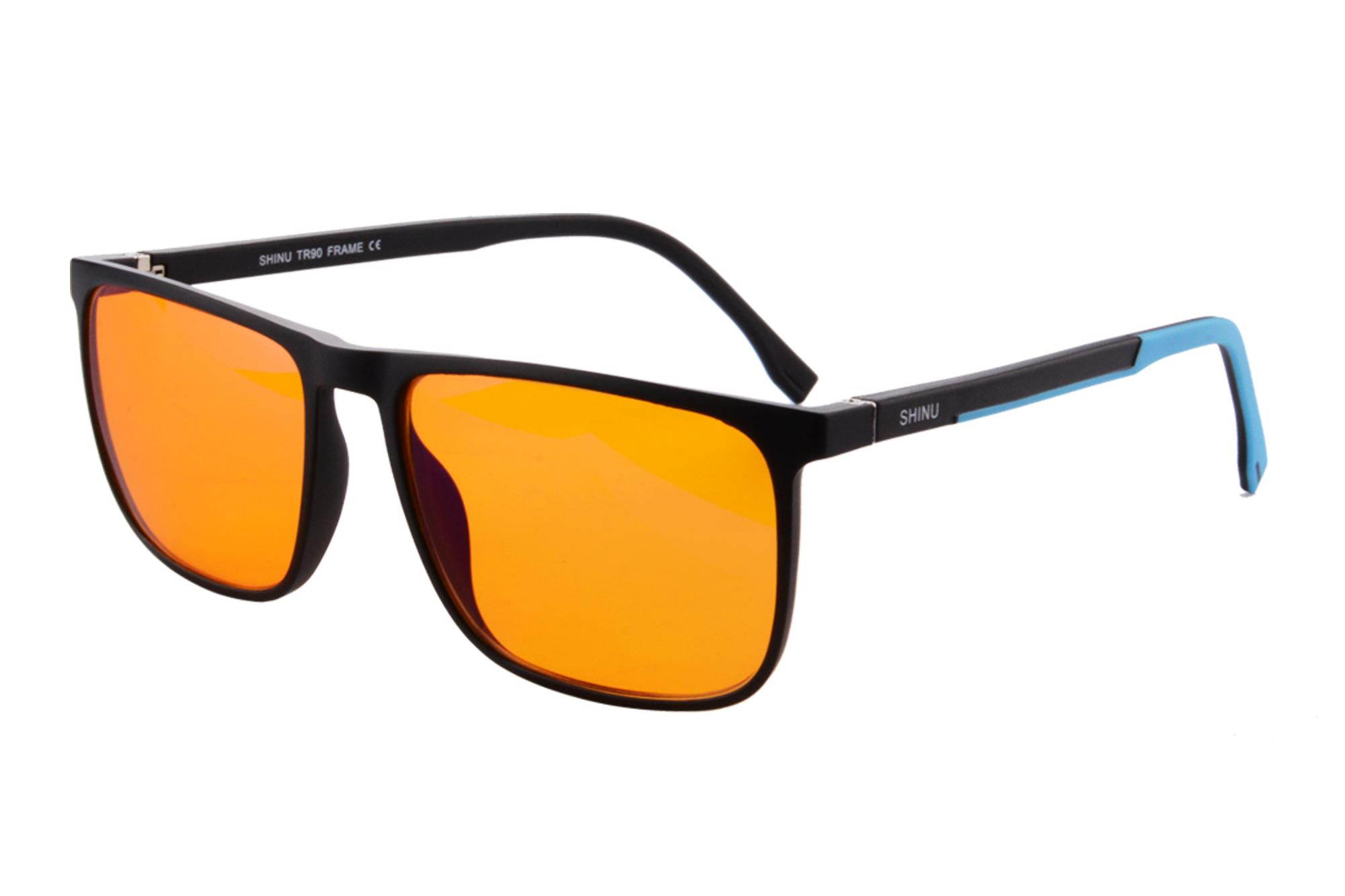 SHINU Monitor Users Anti Blue Light Computer Glasses Orange Lens and Driving Anti fatigue Computer Gaming glasses-SH078