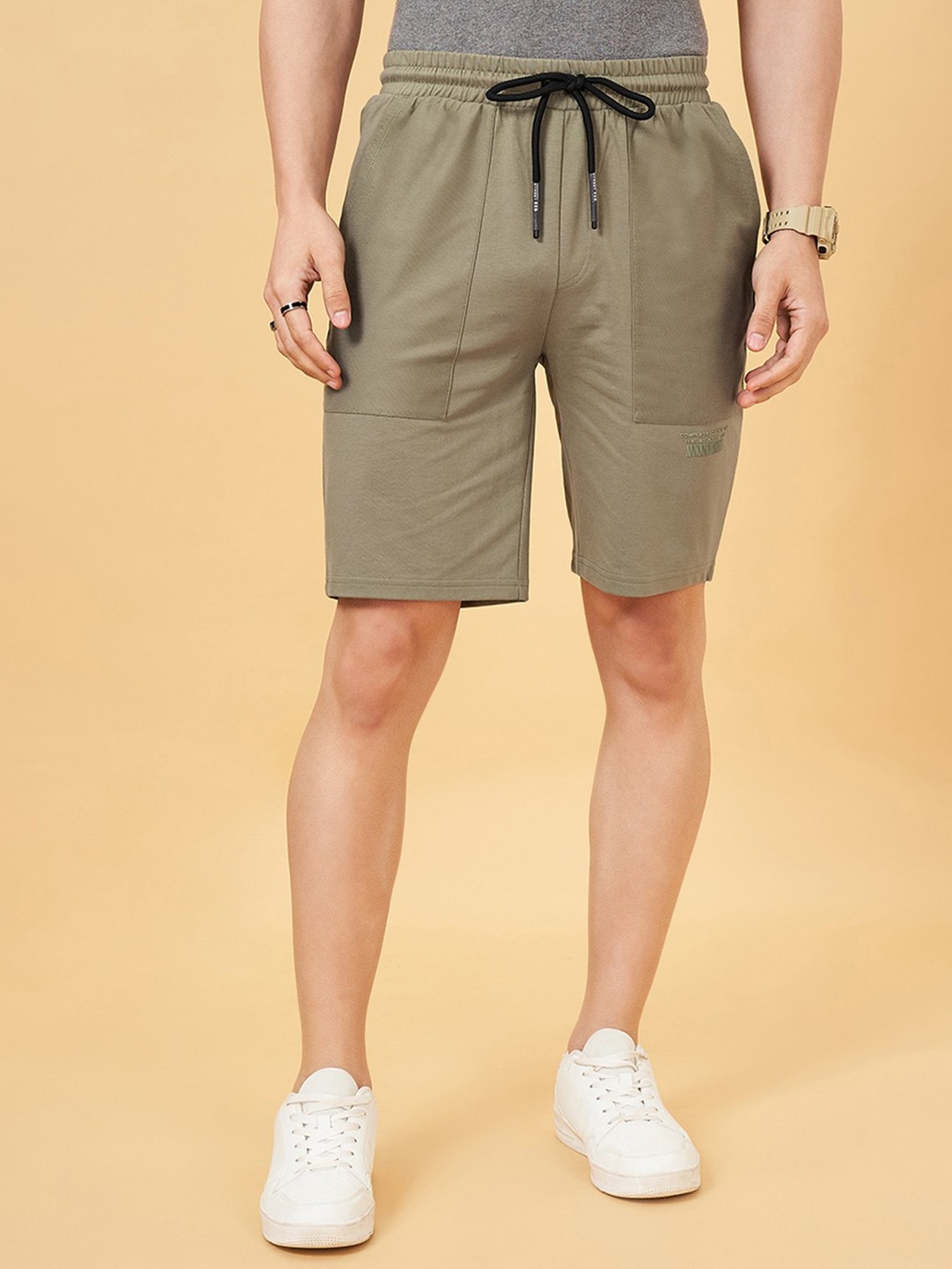 Street 808 By Pantaloons Olive Regular Fit Shorts