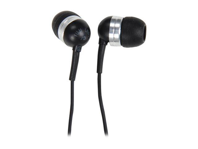 Fuji Labs Black FJ-IPOD-E3220-BKS 2nd Generation Black Neodymium Acoustic Noise Isolation Earphone