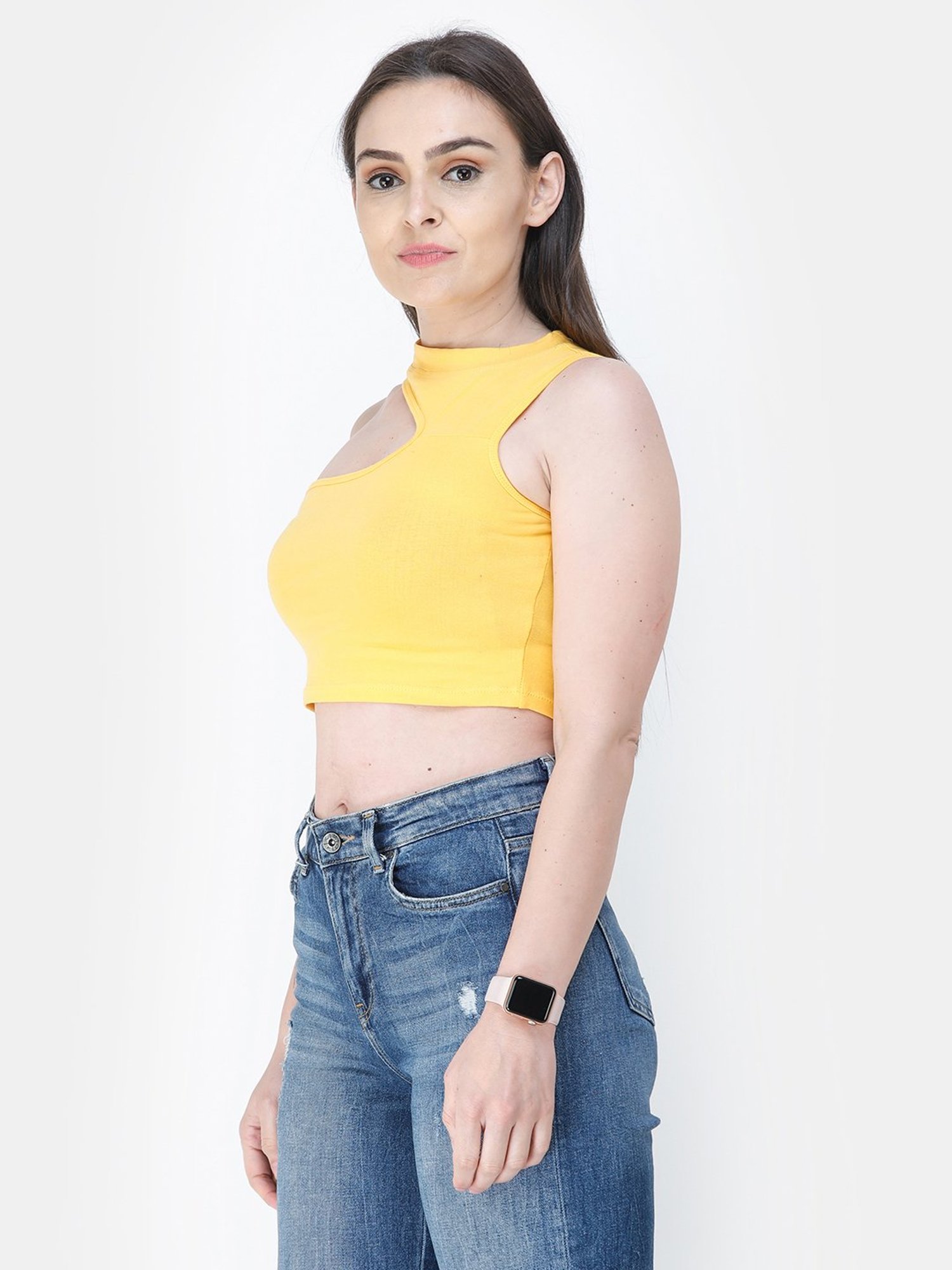 Cation Yellow Crop Top