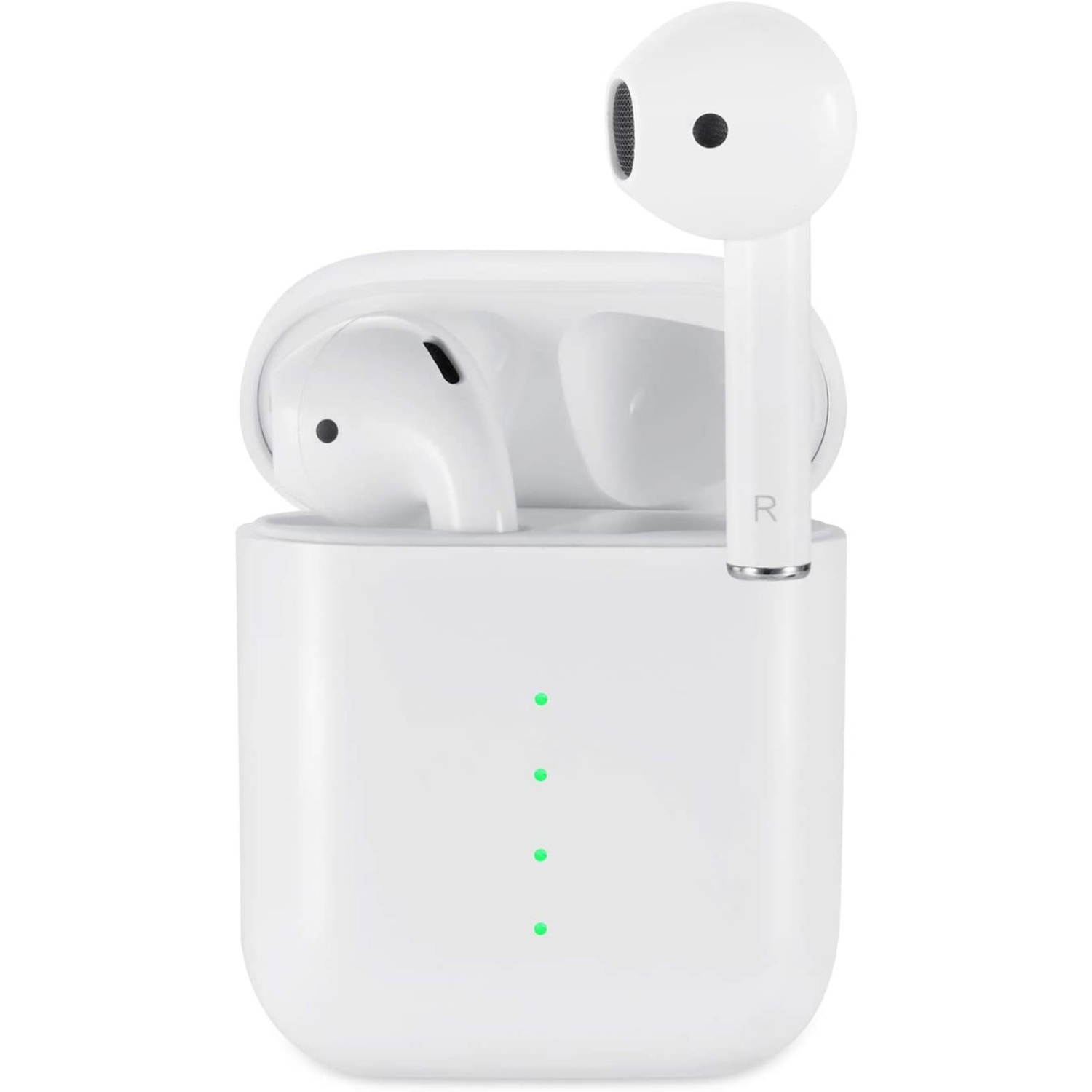 Dartwood True Wireless Earbuds - Portable Splashproof Headphones with Bluetooth Connectivity, Immersive Sound, Mic and Volume Control (White)