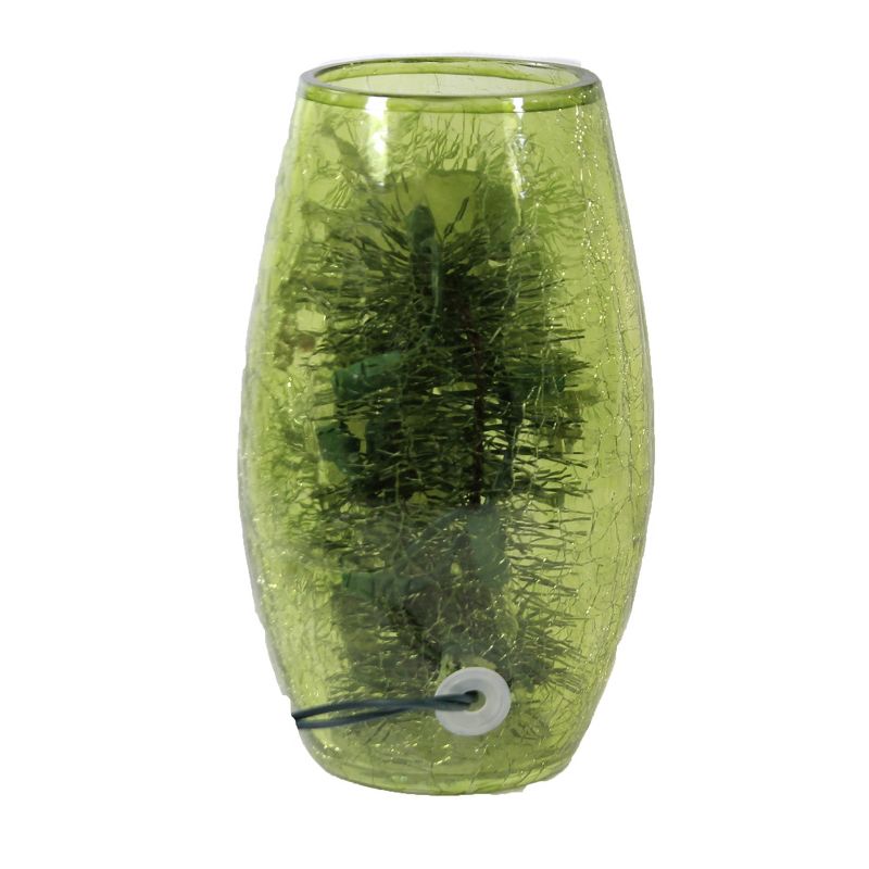 Stony Creek 7.0" Whispering Pine Chickadee Vase Winter Christmas  -  Novelty Sculpture Lights