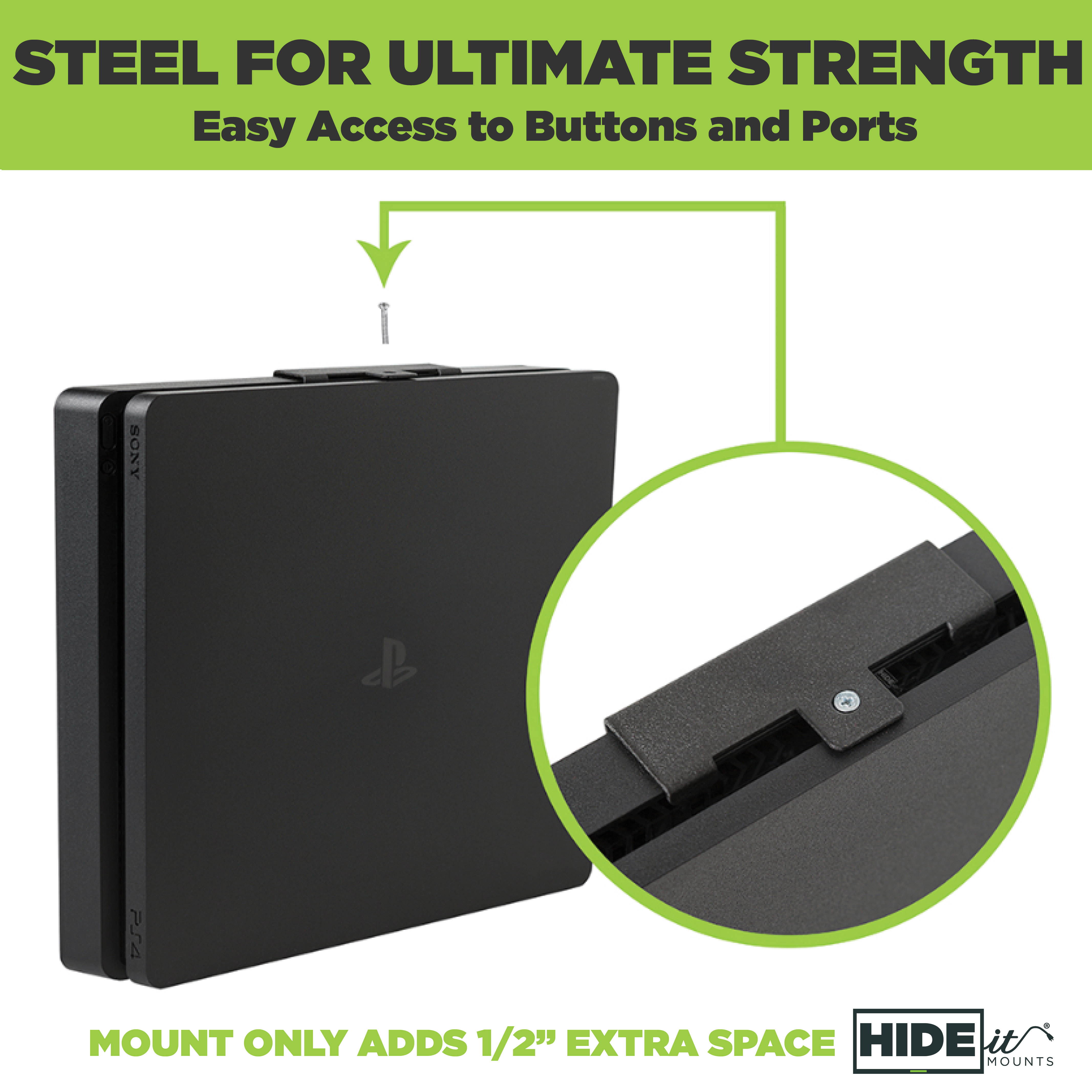 HIDEit 4 Slim Wall Mount + (2) Controller Mount Bundle | Made in the USA