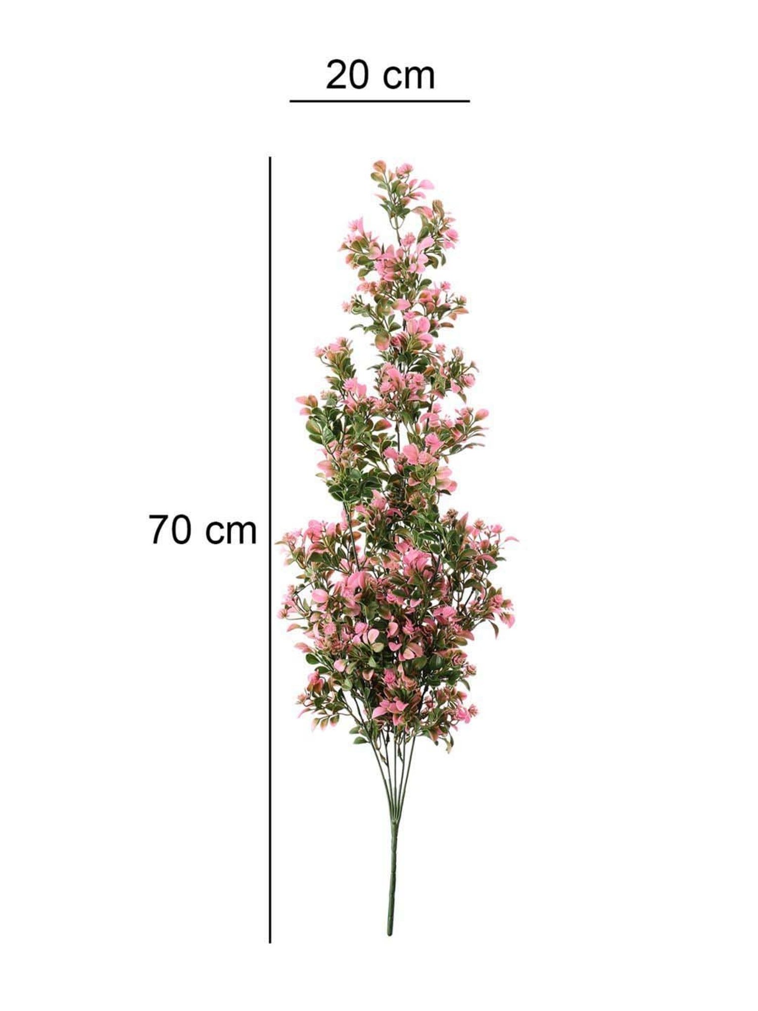 Foliyaj Multicolor Plastic Artificial Leaf Vine With Metal Wall Stand