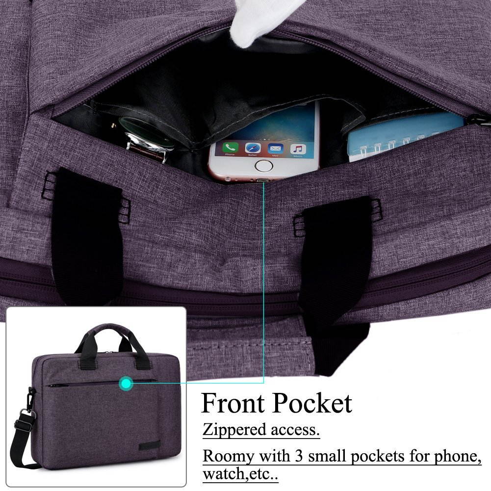 BRINCH Laptop Bag 13.3 Inch, Stylish Fabric Laptop Messenger Shoulder Bag Case Briefcase for 13 - 13.3 Inch Laptop / Notebook / MacBook / Ultrabook / Chromebook Computers (Black)