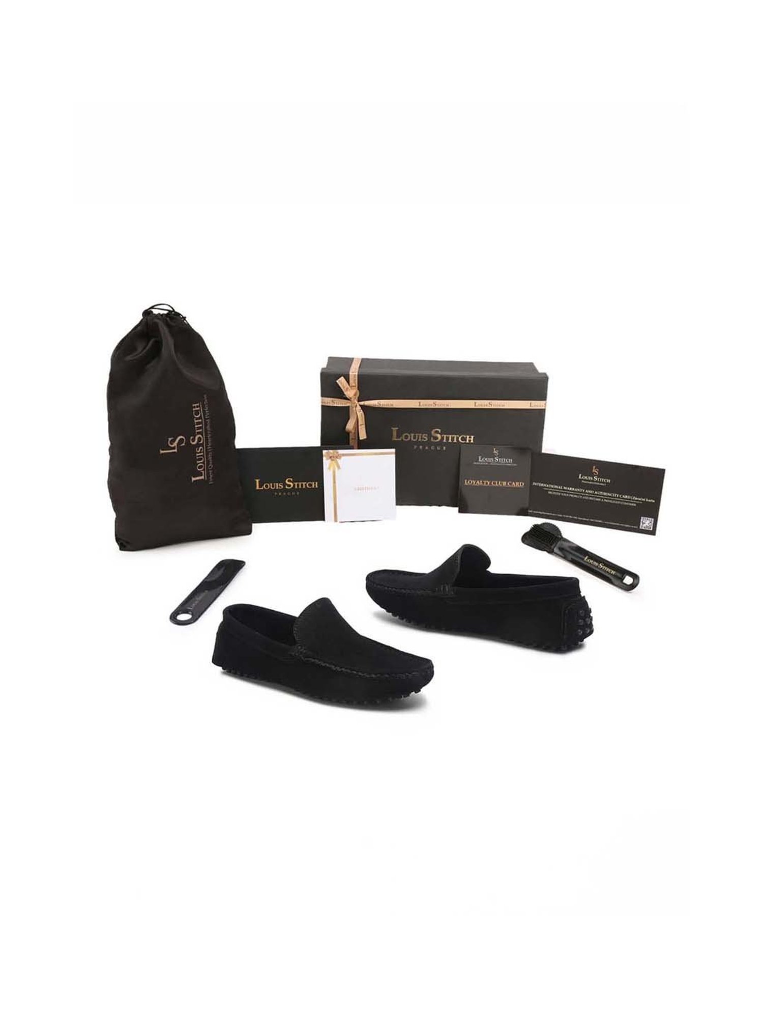 Louis Stitch Men's Black Casual Loafers