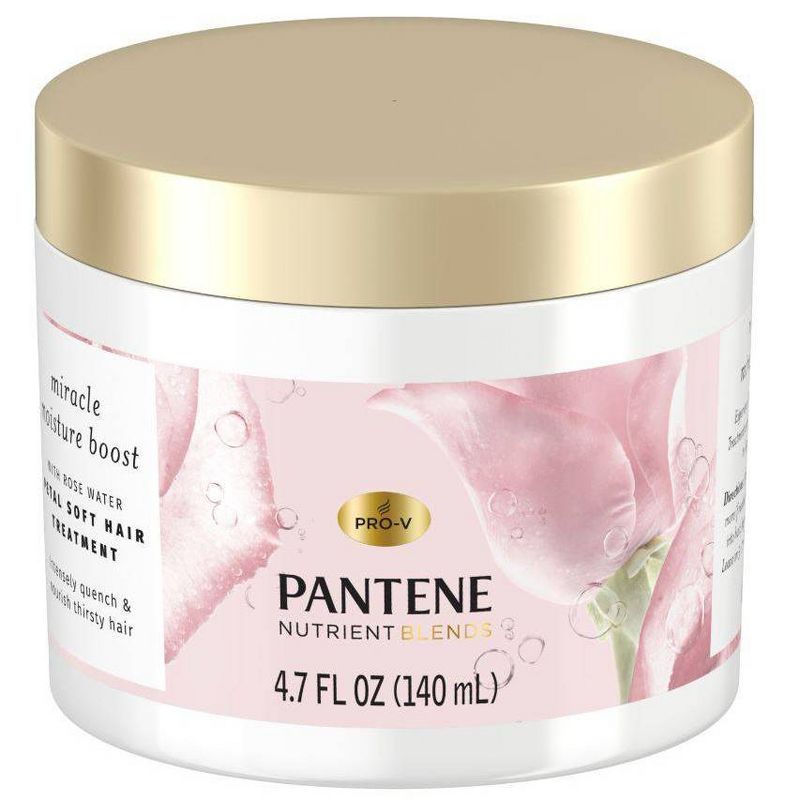 Pantene Nutrient Blends Miracle Moisture Boost Rose Water Petal Soft Hair Treatment - 4.7 fl oz