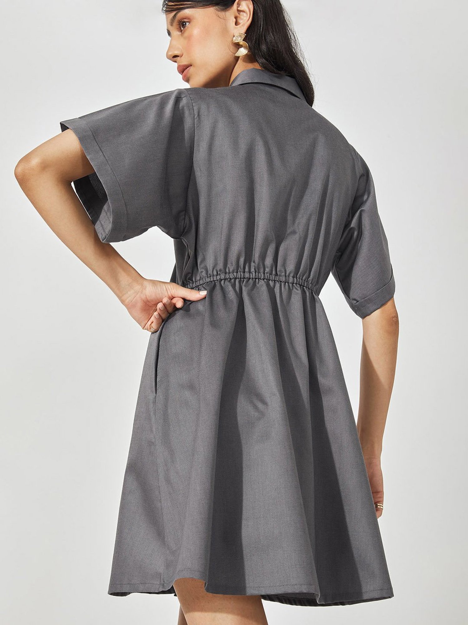 The Label Life Charcoal Shirt Dress