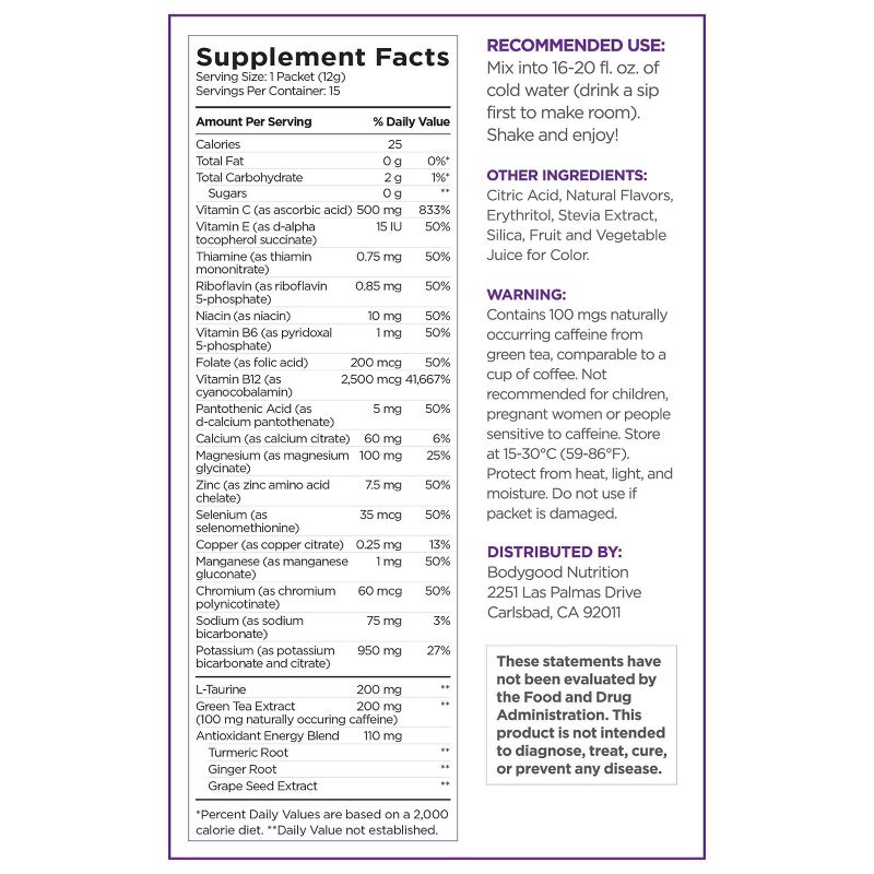 Pureboost Clean Energy Drink Mix - Acai Alert - 15ct