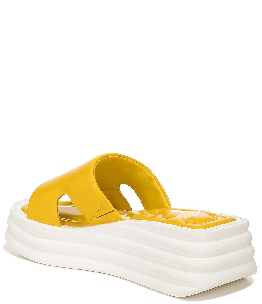 Sarto by Franco Sarto Vina Leather Puff Platform Wedge Slides