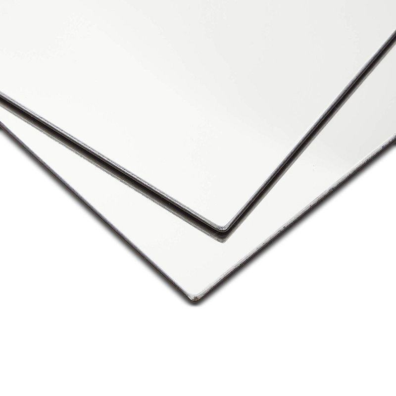 2 Pack Magnetic Locker Mirror with Rounded Corners, 4 x 6 inches Personal Makeup Mirror for School, Bathroom, Gym, Household Refrigerator