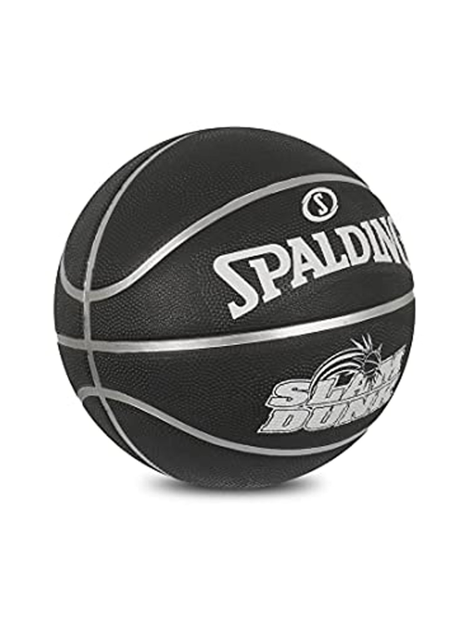 Spalding Slamdunk Rubber Basketball (Black) Size - 6