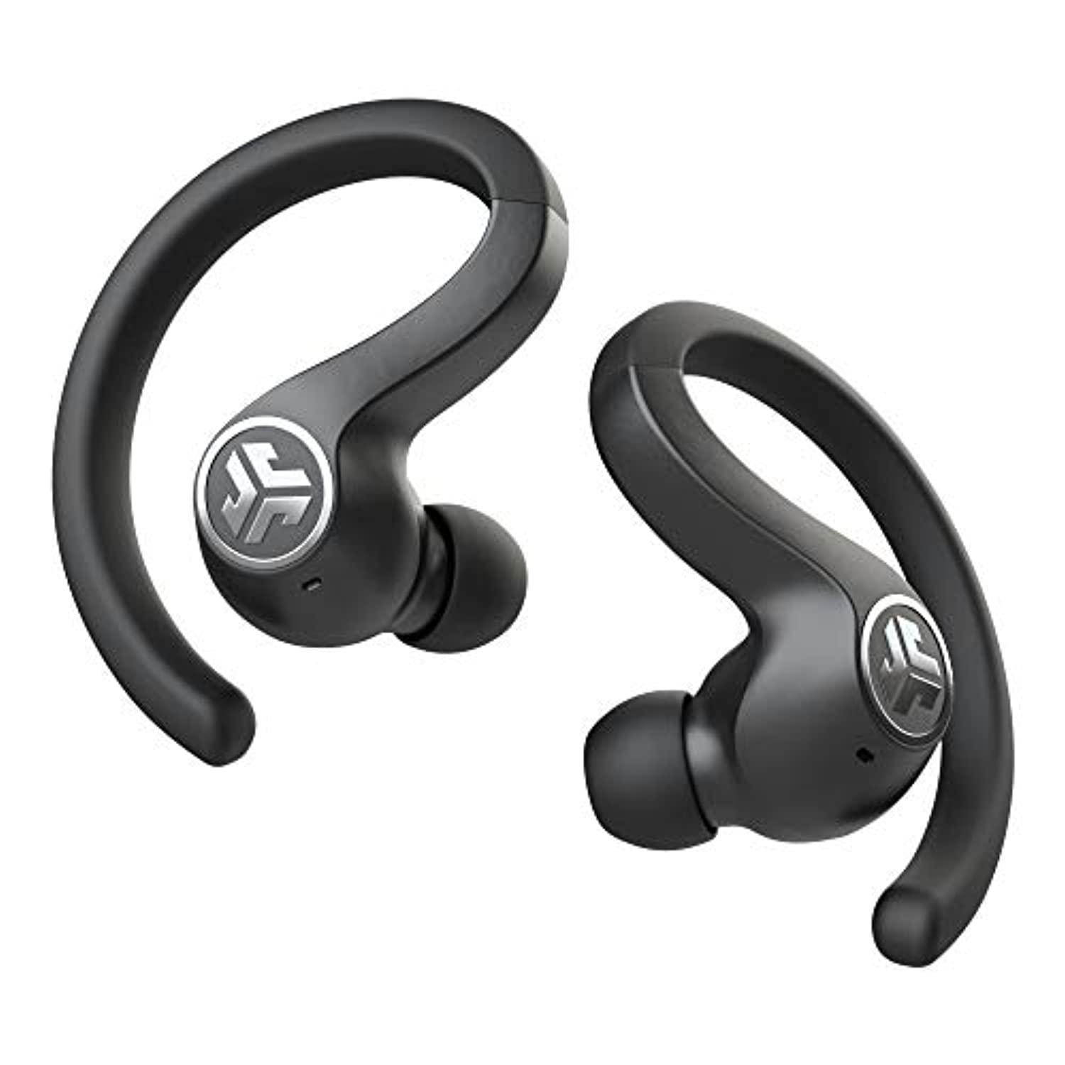 jlab audio jbuds air sport true wireless bluetooth earbuds + charging case  black  ip66 sweat resistance  class 1 bluetooth 5.0 connection  3 eq sound settings jlab signature, balanced, bass boost