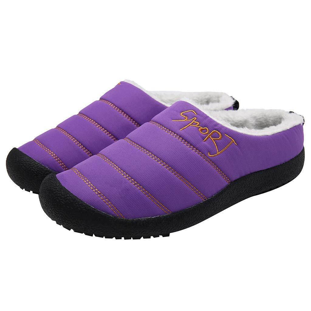 Shusuen Women's House Slippers Comfort Fuzzy Winter Home Shoes Slip On Indoor Outdoor Anti Slip Slippers