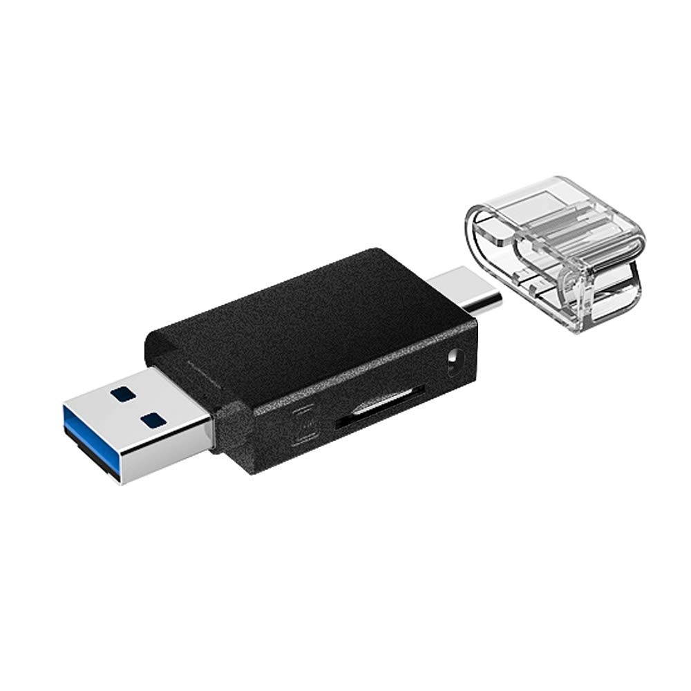 zinc Alloy Huawei NM Card Dual-Purpose Card Reader with USB and C Port Nano Memory Card Reader (Note: no Memory Card) Black