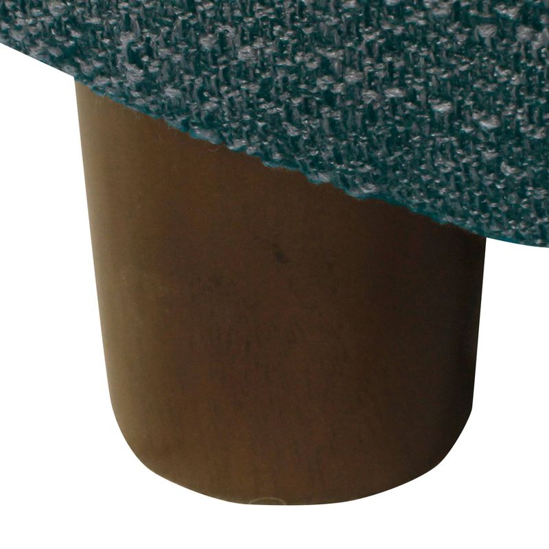 Large Round Storage Ottoman Textured Navy - HomePop